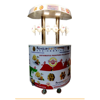6 nozzle panipuri machine round with Cooling System